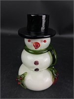 Art Glass Snowman Figure
