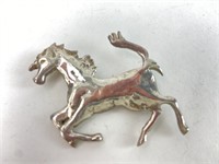 Sterling Horse Brooch 1.75"
