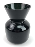 Vintage Hand Blown Green Glass Vase