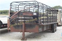 5 x 24 STOCK TRAILER WITH WOOD FLOOR