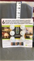 NEW 6 LED puck lights w/remote controls