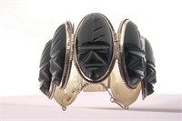 Taxco Style Mexican Silver & Onyx Bracelet