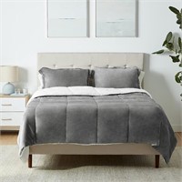 Ultra-Soft Sherpa Comforter Bed Set, Full/Queen