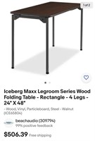 Iceberg Maxx Legroom Series Wood Folding Table - R