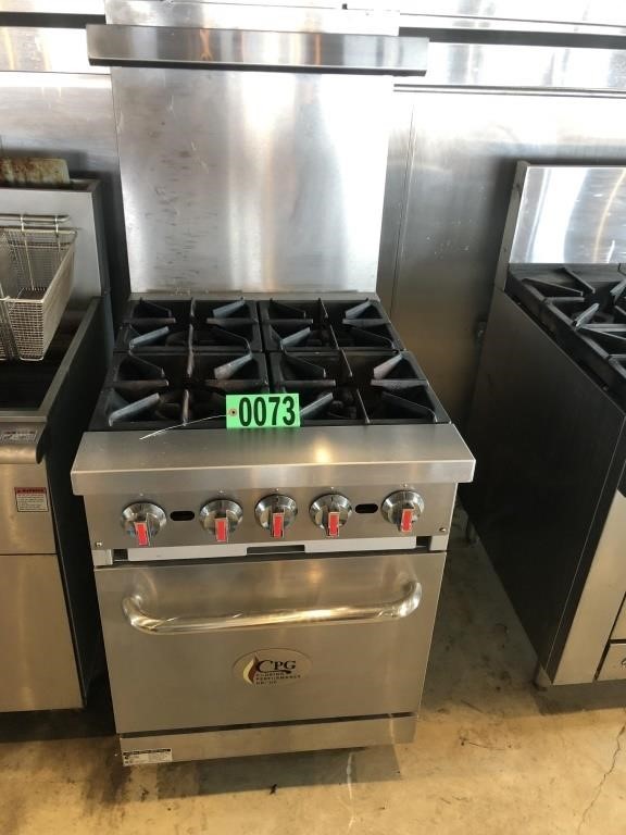 CPG 24" 4 burner gas range with oven