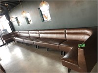 Faux leather banquette