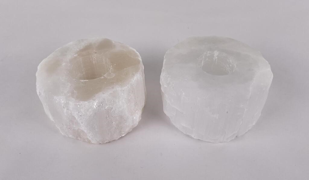 Selenite Candle Holders