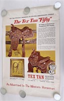 Tex Tan Leather Saddle Poster