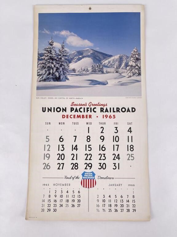 1965 Union Pacific Railroad Calendar