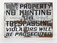 Antique Mine Mining No Trespassing Sign
