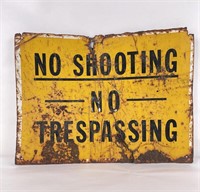 Antique Mine Mining No Trespassing Sign