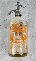 Stoeckers Seltzer Soda Water Bottle