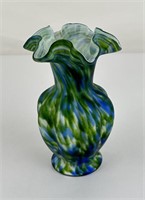 Fenton Art Glass Vase w/ Ruffled Edge