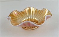 Dugan Peach Opalescent Carnival Glass Bowl