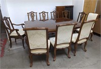 Karges dining table with 3 leaves and 10 chairs