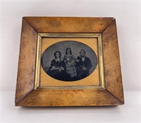 Large Antique Ambrotype Photo Wealthy Family