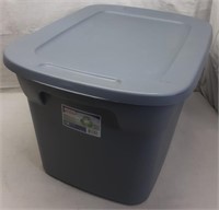 C7) Sterilite 18 Gallon Storage Tote Bin Box Grey