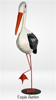 Large 52" tall Life Like Garden White Stork Decor