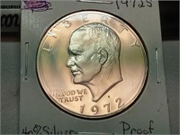 OF) 1972 S silver Ike dollar proof