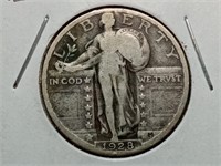 OF) 1928 standing liberty silver quarter