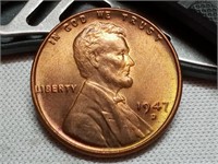 OF) High grade 1947 D Wheat Penny