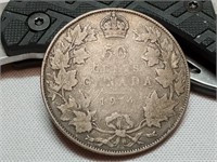 OF) 1914 Canada silver 50 cents