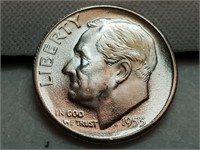 OF) BU 1953 S silver Roosevelt dime