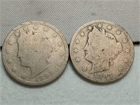 OF) Better dates 1893, 1897 Liberty V nickels
