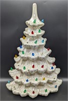 (H) vintage porcelain christmas tree 17in h