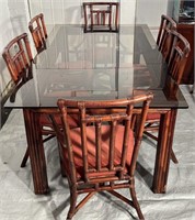 Large Glass Top Dining Table With 8 Chairs