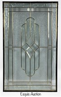 Vintage Leaded Stained Glass Door/ Window Panel