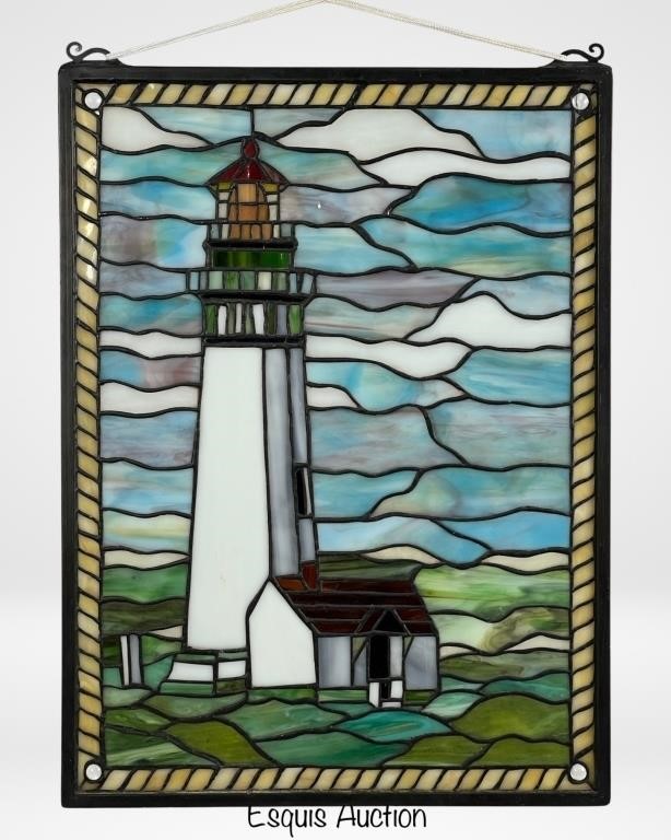Meyda Tiffany Lighthouse Stained Glass Window Pane