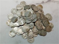 OF) Over 100 Buffalo nickels!