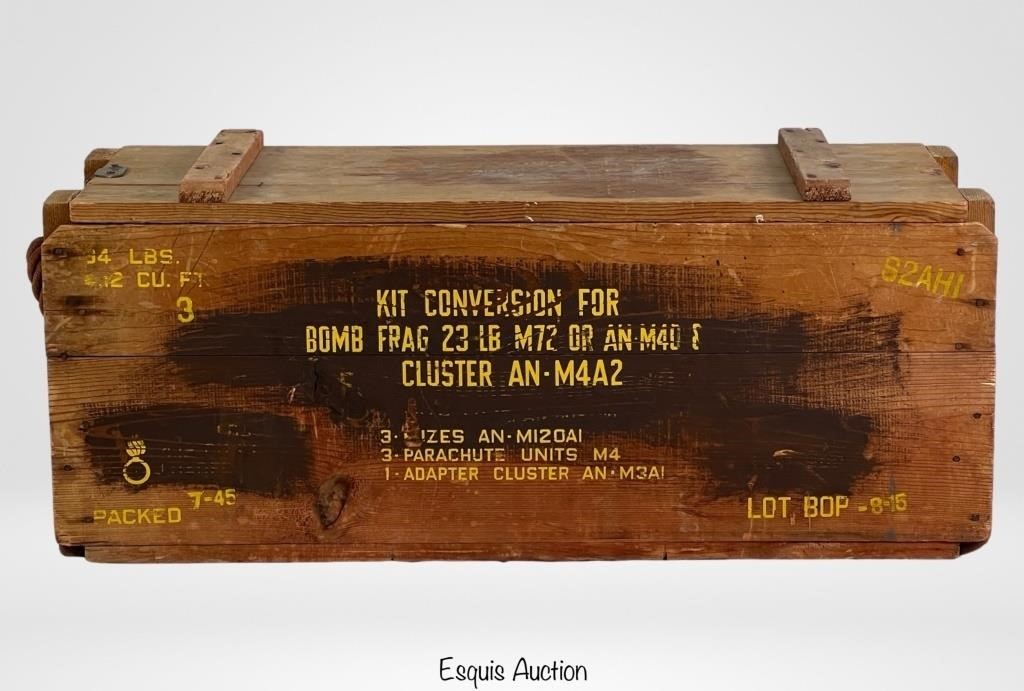 WWII US Air Force Frag Bomb Conversion Kit Crate