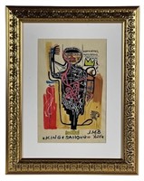 Pop Art Drawing in style of Jean-Michel Basquiat