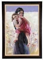 Pino Daeni- Maternal Instincts Giclee Art on Canva