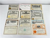 Collection of Antique Montana Stock Certificates