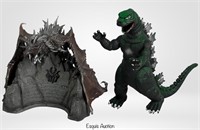 Elder Scrolls V Skyrim Dragon & Godzilla Statues
