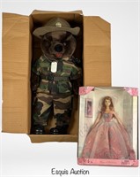 US Bears Forces of America Teddy Bear & Barbie Dol