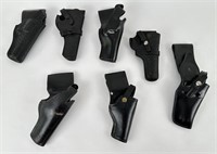 Collection of Leather Police Pistol Holsters
