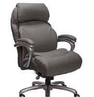 New Serta Big & Tall Gray Leather Executive Chair