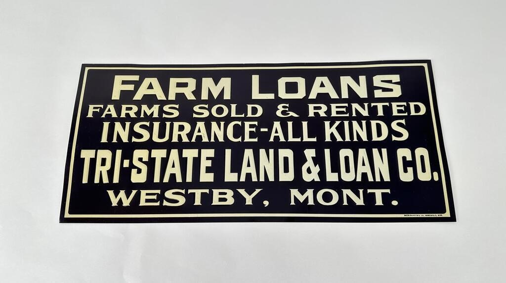 Westby Montana Farm Loans Sign