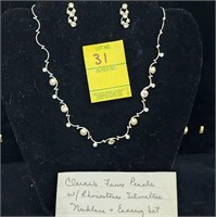 Claire's Rhinestone & Faux pearl set