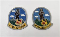 6th Battalion 20th Artillery Patches