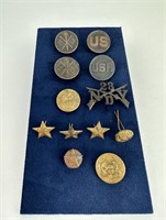 Collection of WWI WW1 US Collar Discs