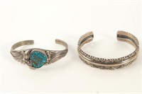 Navajo Turquoise and silver bracelets - 2
