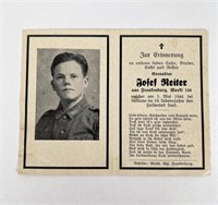 WW2 German Death Card