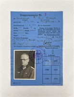 WW2 German Medical Doctor ID Card