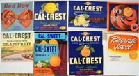 California vintage citrus crate labels - 10