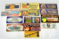 Vintage California crate labels - 13 horizontal